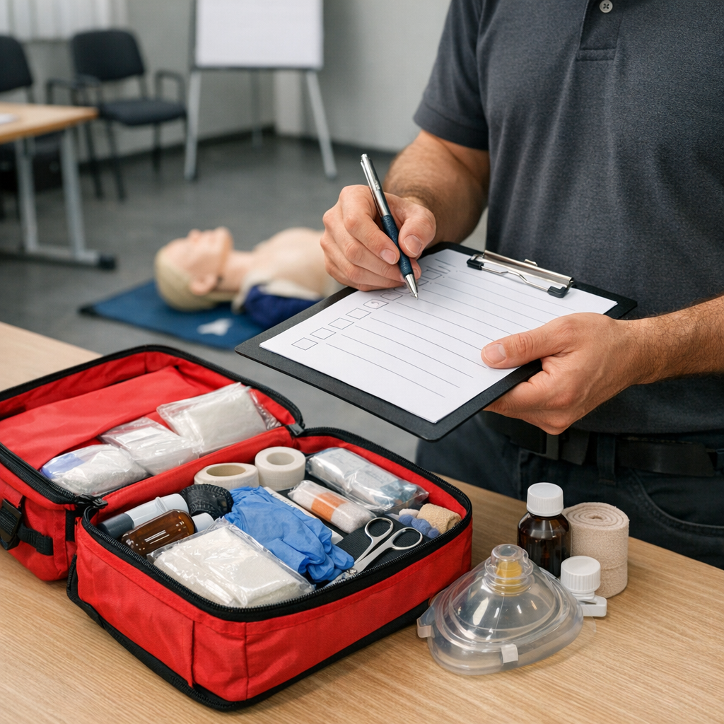 Contrôle du matériel de premiers secours